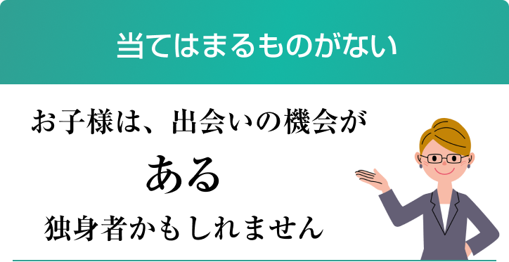  当てはまるものがない